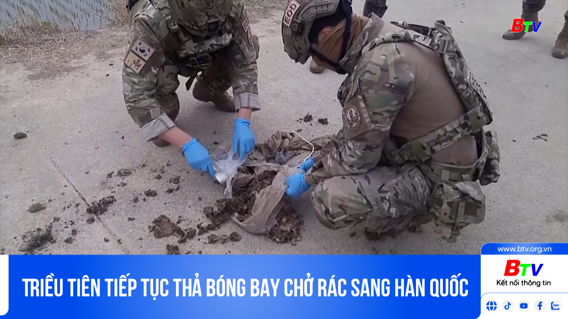 Triều Tiên tiếp tục thả bóng bay chở rác sang Hàn Quốc